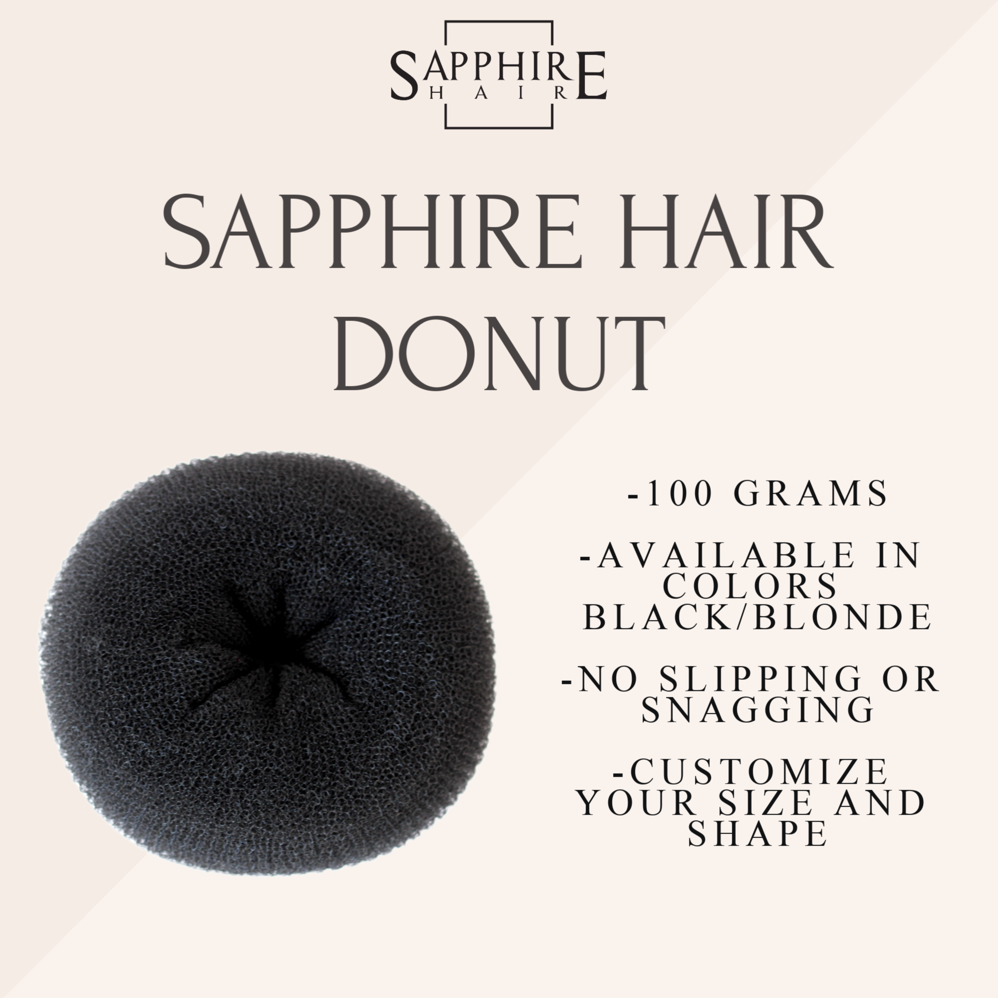 SAPPHIRE HAIR DONUT (BLACK)
